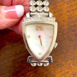 MARC ECKO SILVER Crown Watch w/Crystals